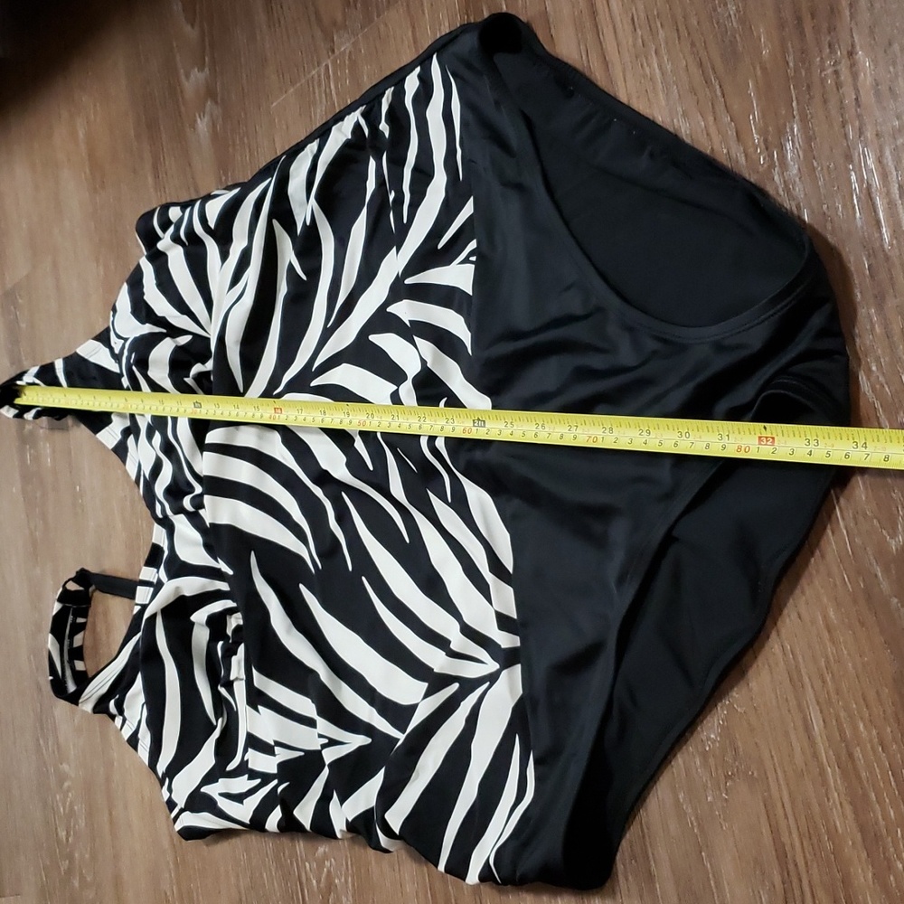 (24W) Krista Swimsuit Zebra Print Classic Vavation Summer Swimming Beach Lake - Picture 10 of 10